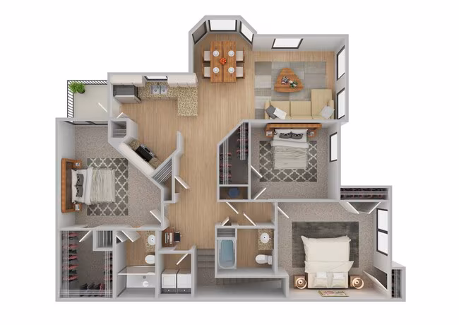 3 Beds • 2 Bath 9202 floor plan